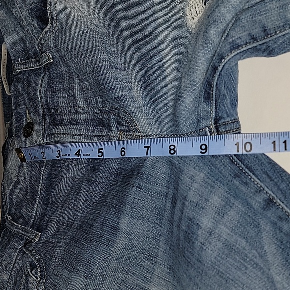 Guess Power Curvy Slim Ankle Jeans Women’s 31 Blue Mid Rise Stretch Distressed - Picture 11 of 12